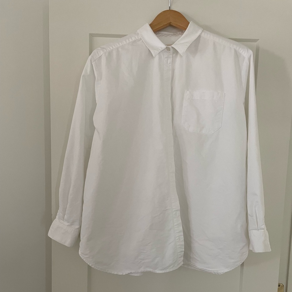 Sezane Max Shirt, white, size 40 (FR) / 8 (US)